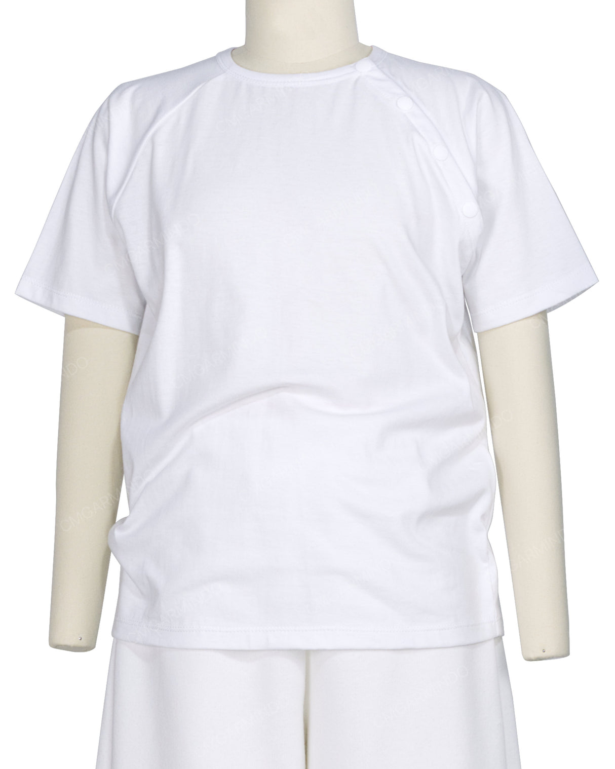 Button Shoulder Raglan T-Shirt