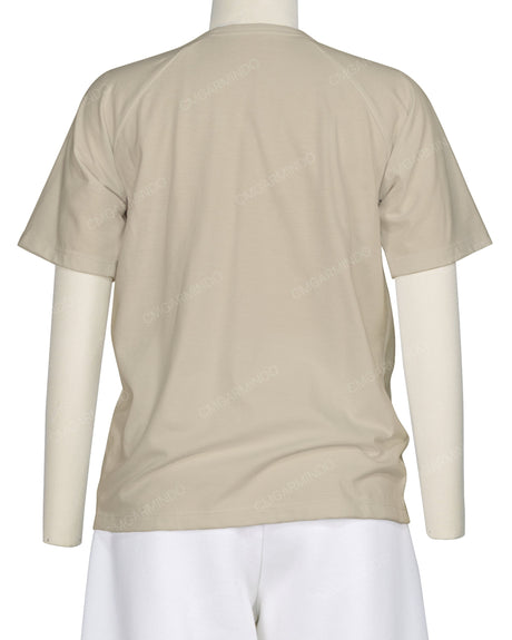 Button Shoulder Raglan T-Shirt