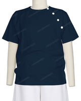 Button Shoulder Raglan T-Shirt