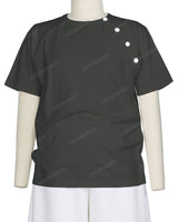 Button Shoulder Raglan T-Shirt