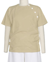 Button Shoulder Raglan T-Shirt