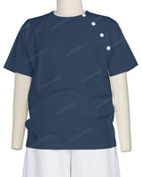 Button Shoulder Raglan T-Shirt