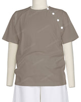 Button Shoulder Raglan T-Shirt