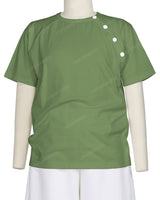 Button Shoulder Raglan T-Shirt