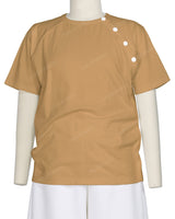 Button Shoulder Raglan T-Shirt
