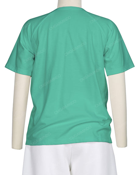 Button Shoulder Raglan T-Shirt