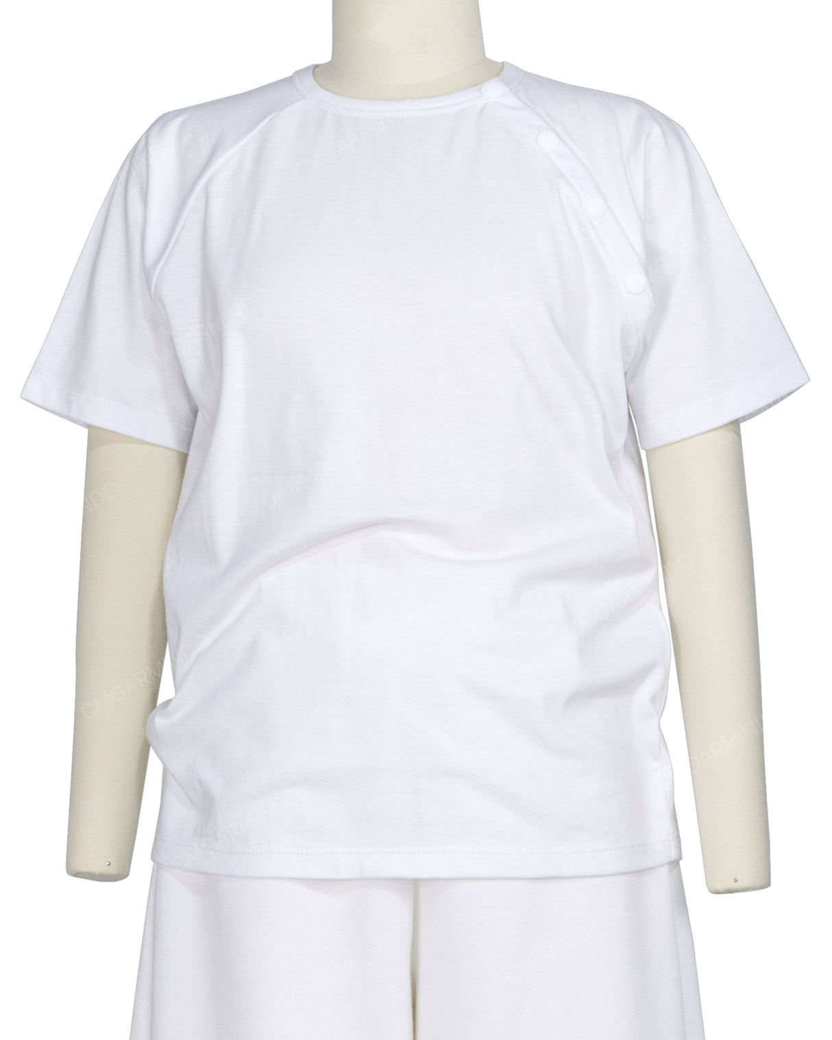 Button Shoulder Raglan T-Shirt