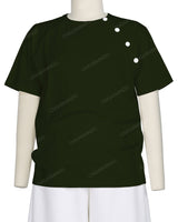 Button Shoulder Raglan T-Shirt