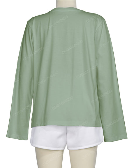 Regular Long Sleeve Crew Neck T-Shirt