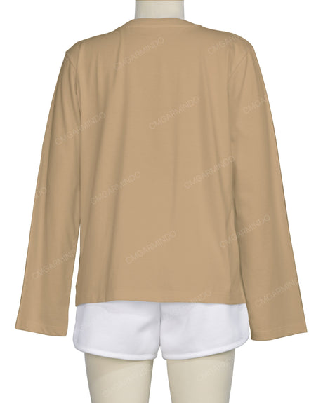 Regular Long Sleeve Crew Neck T-Shirt