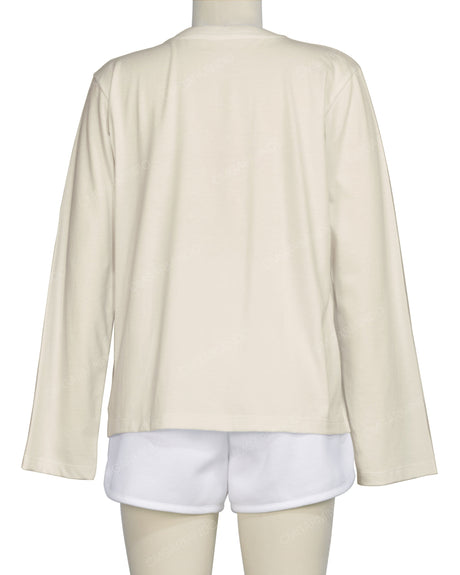 Regular Long Sleeve Crew Neck T-Shirt
