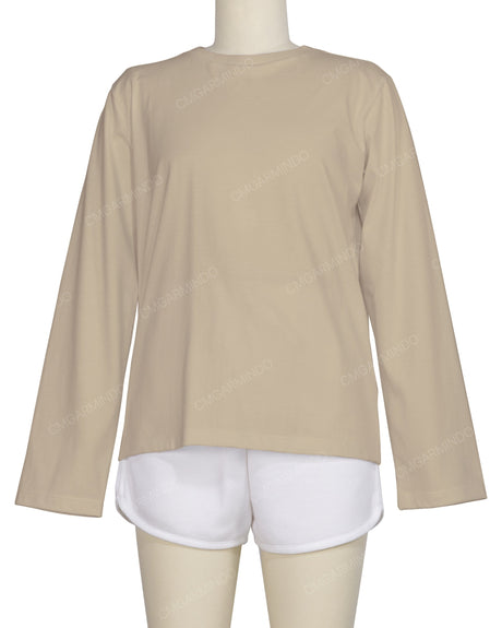 Regular Long Sleeve Crew Neck T-Shirt