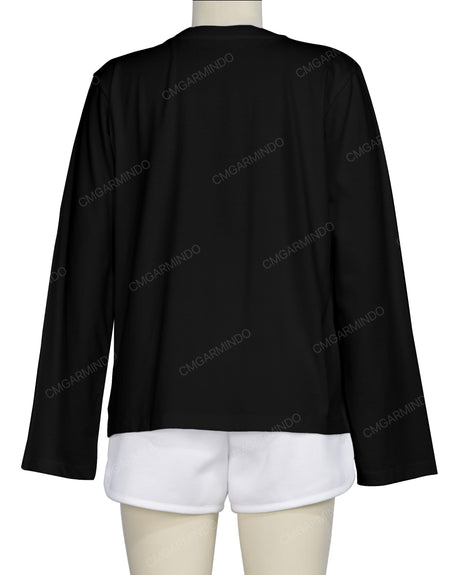 Regular Long Sleeve Crew Neck T-Shirt