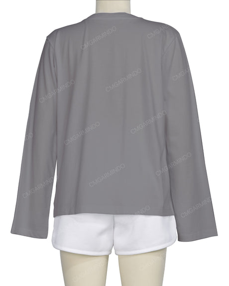 Regular Long Sleeve Crew Neck T-Shirt