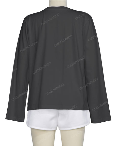 Regular Long Sleeve Crew Neck T-Shirt