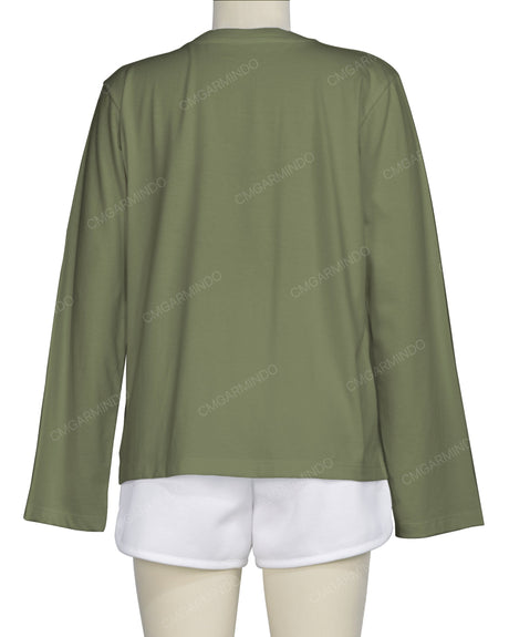 Regular Long Sleeve Crew Neck T-Shirt
