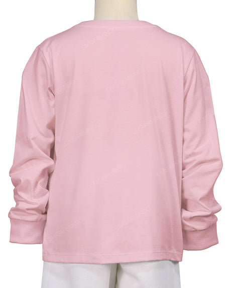 Ribbed Trim Long Sleeve T-Shirt