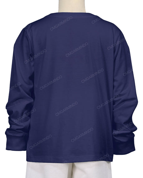 Ribbed Trim Long Sleeve T-Shirt
