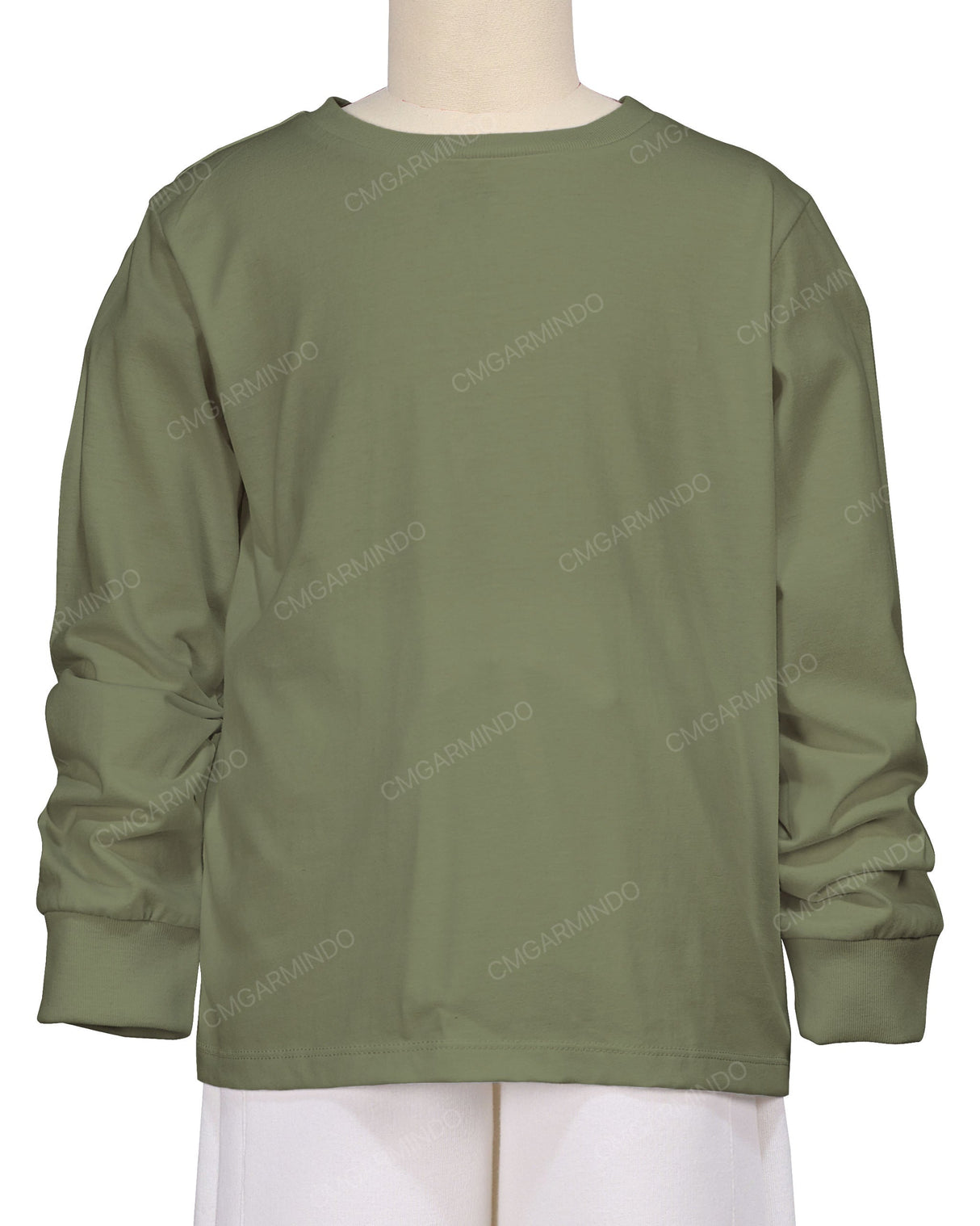 Ribbed Trim Long Sleeve T-Shirt