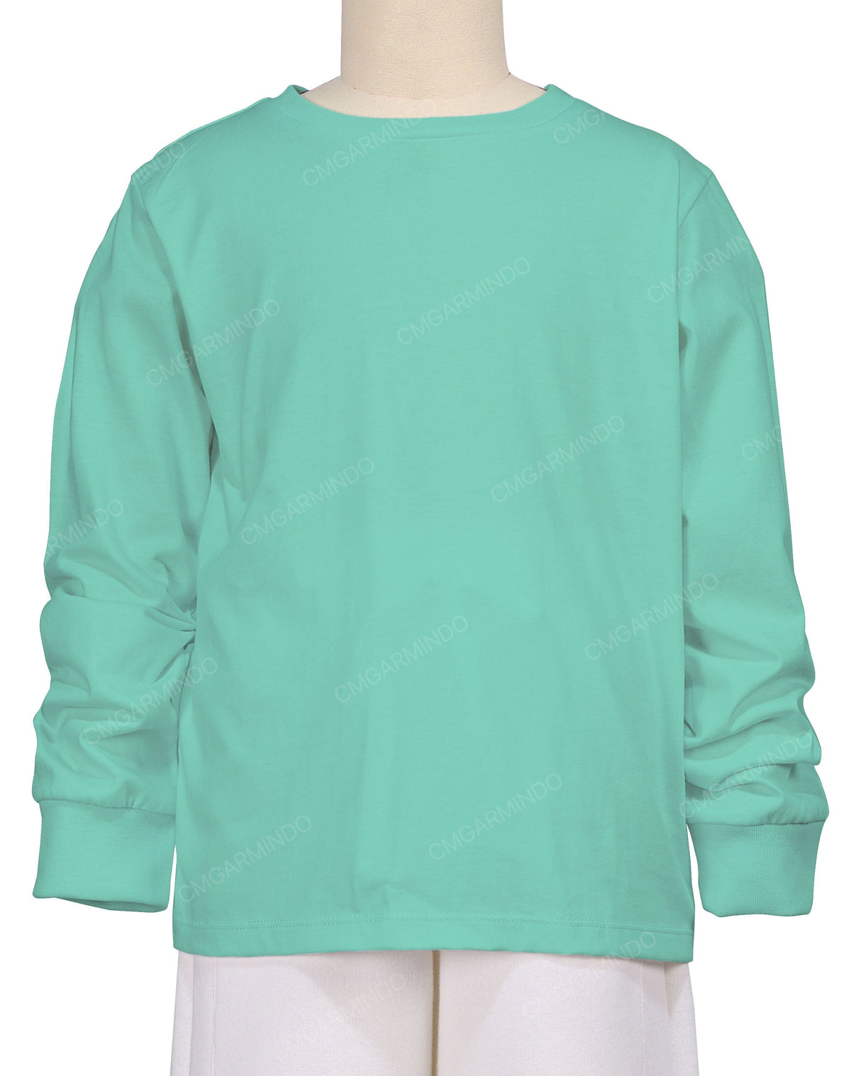 Ribbed Trim Long Sleeve T-Shirt