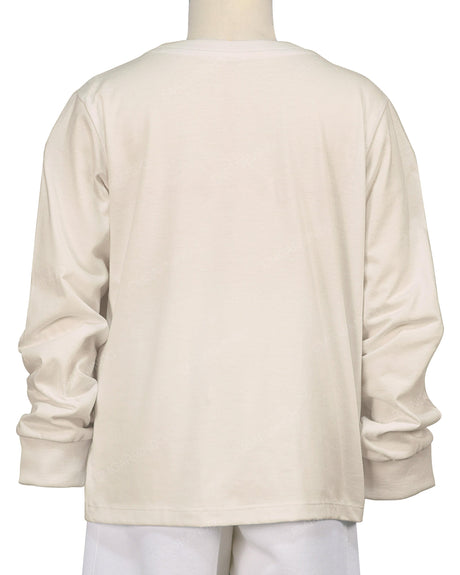 Ribbed Trim Long Sleeve T-Shirt