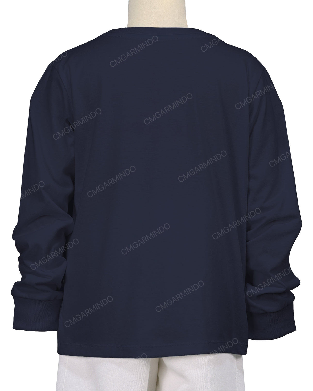 Ribbed Trim Long Sleeve T-Shirt