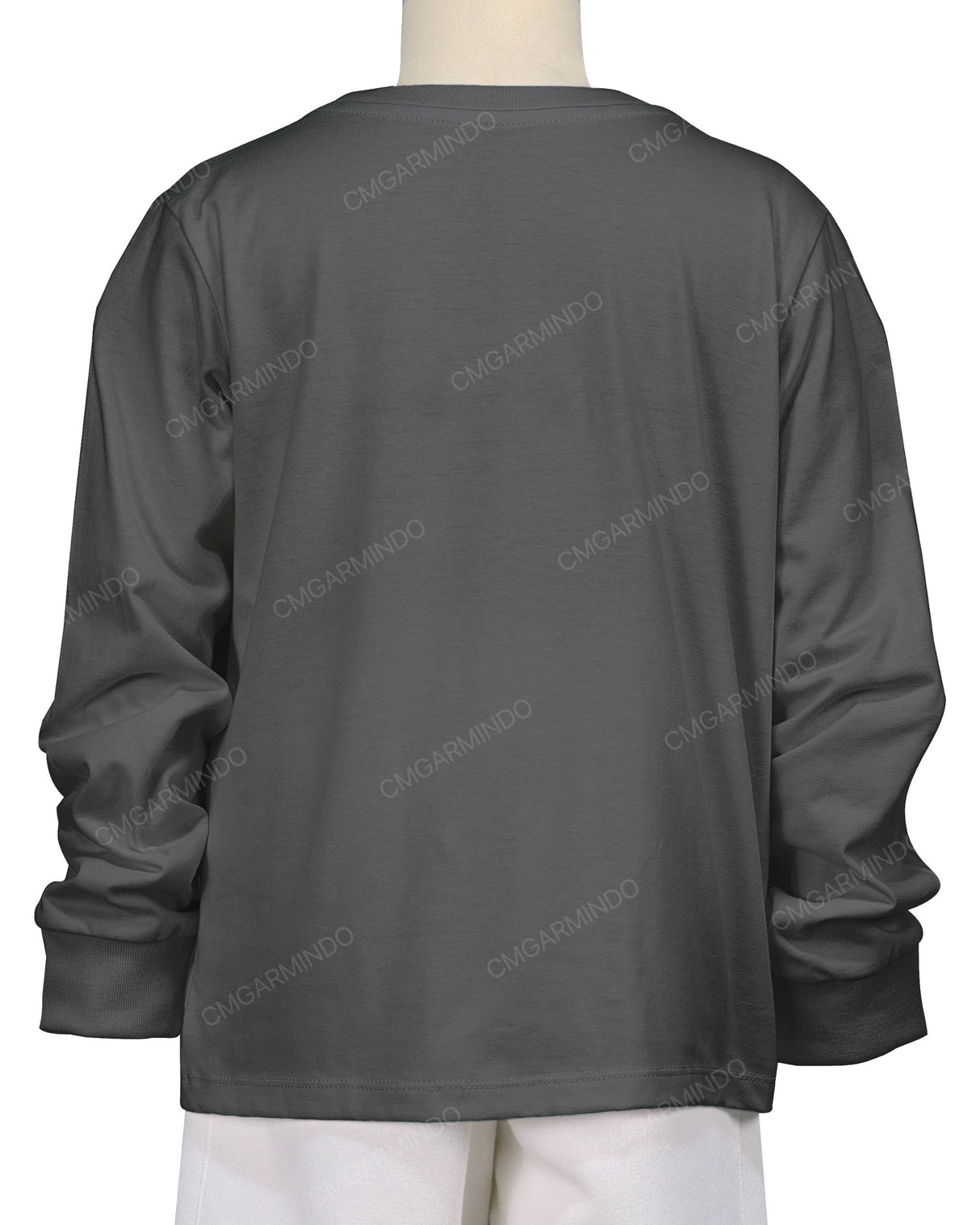 Ribbed Trim Long Sleeve T-Shirt