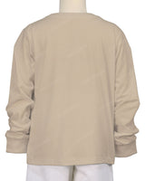 Ribbed Trim Long Sleeve T-Shirt