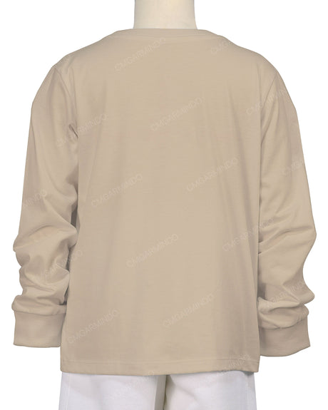 Ribbed Trim Long Sleeve T-Shirt