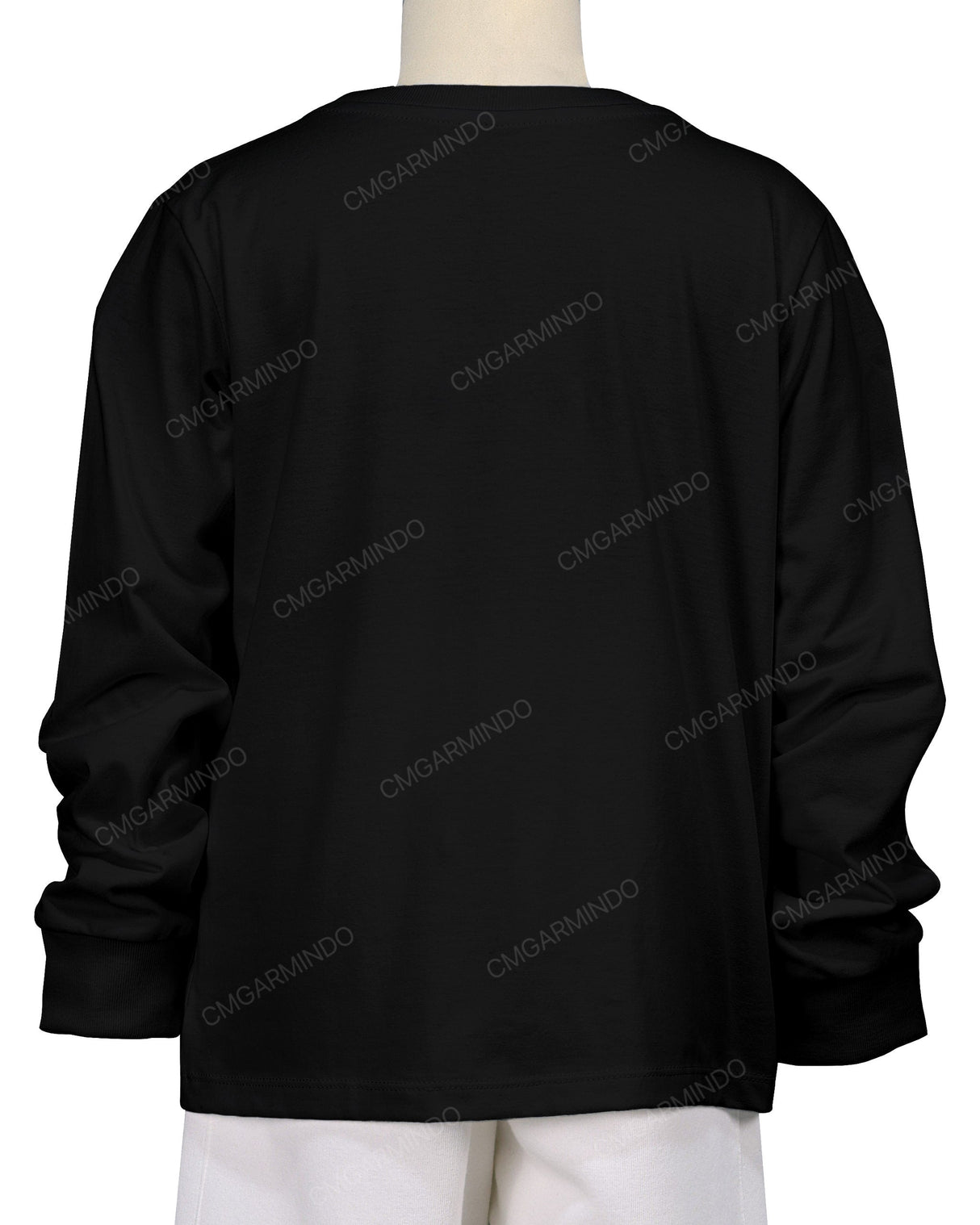 Ribbed Trim Long Sleeve T-Shirt