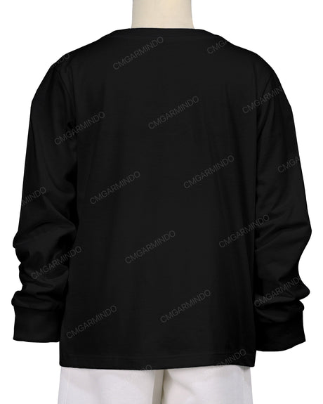 Ribbed Trim Long Sleeve T-Shirt