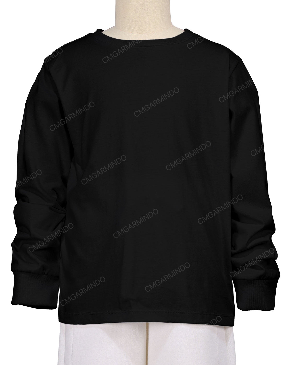 Ribbed Trim Long Sleeve T-Shirt