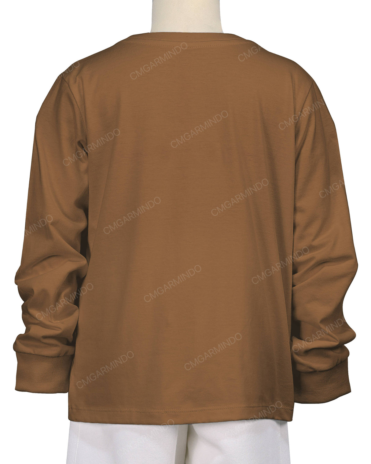 Ribbed Trim Long Sleeve T-Shirt