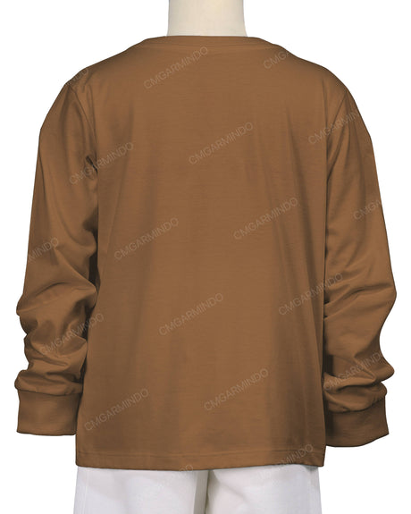 Ribbed Trim Long Sleeve T-Shirt