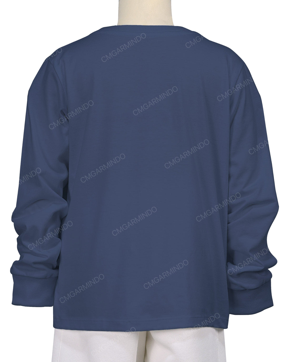 Ribbed Trim Long Sleeve T-Shirt
