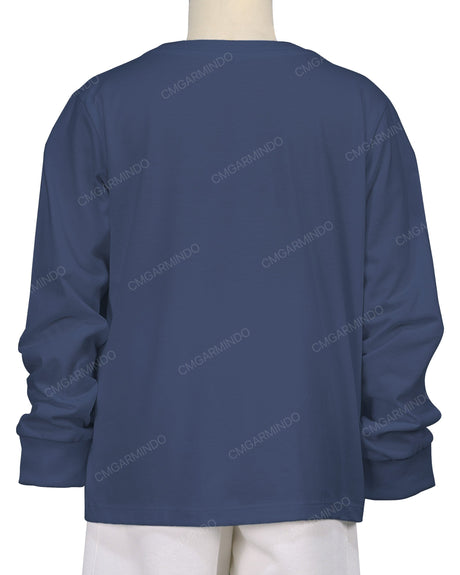 Ribbed Trim Long Sleeve T-Shirt