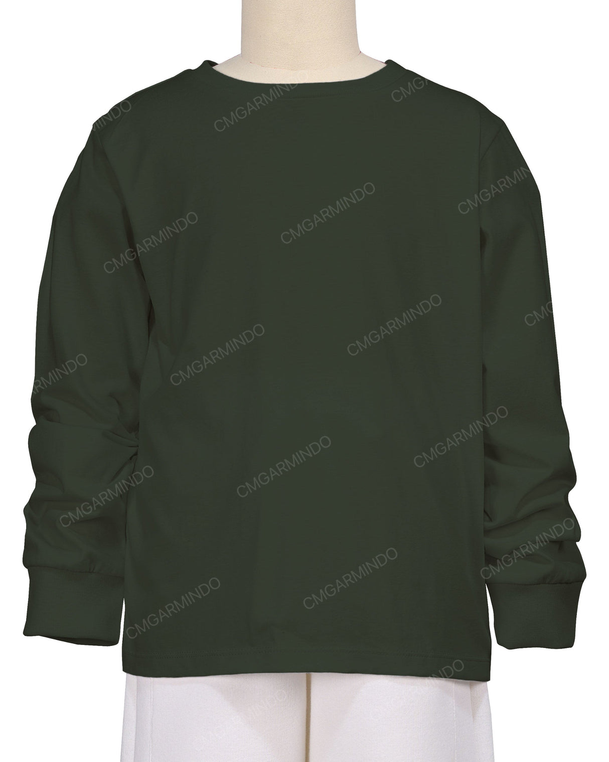 Ribbed Trim Long Sleeve T-Shirt