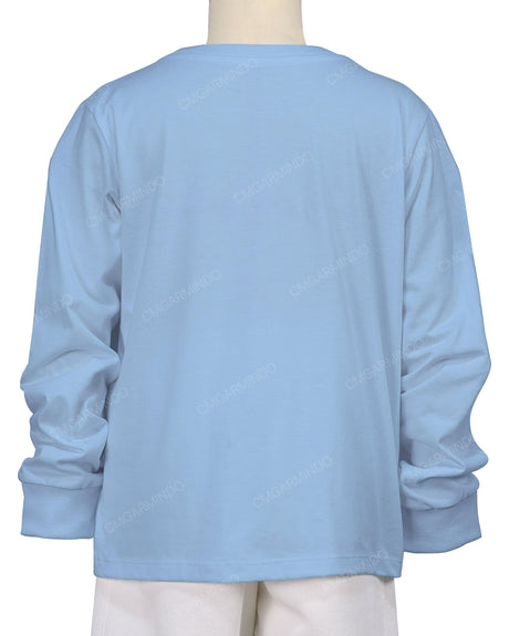 Ribbed Trim Long Sleeve T-Shirt