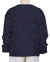 Ribbed Trim Long Sleeve T-Shirt