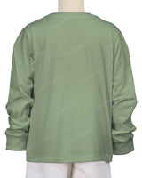 Ribbed Trim Long Sleeve T-Shirt