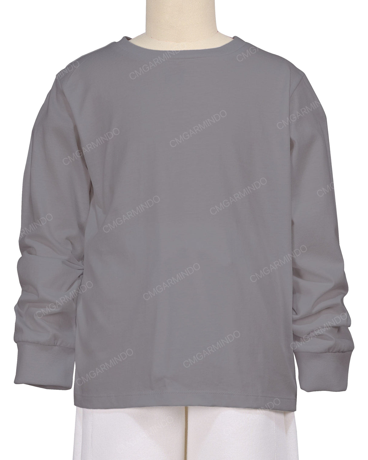 Ribbed Trim Long Sleeve T-Shirt