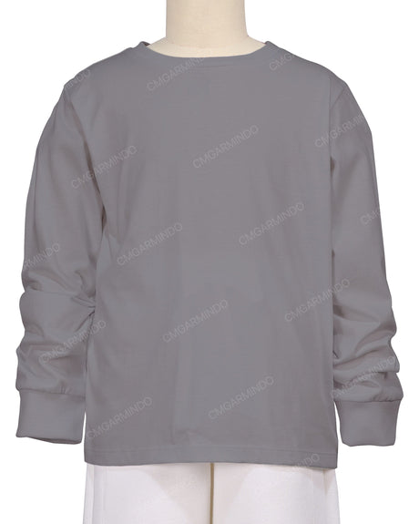 Ribbed Trim Long Sleeve T-Shirt