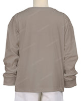 Ribbed Trim Long Sleeve T-Shirt