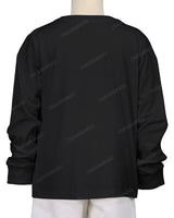 Ribbed Trim Long Sleeve T-Shirt