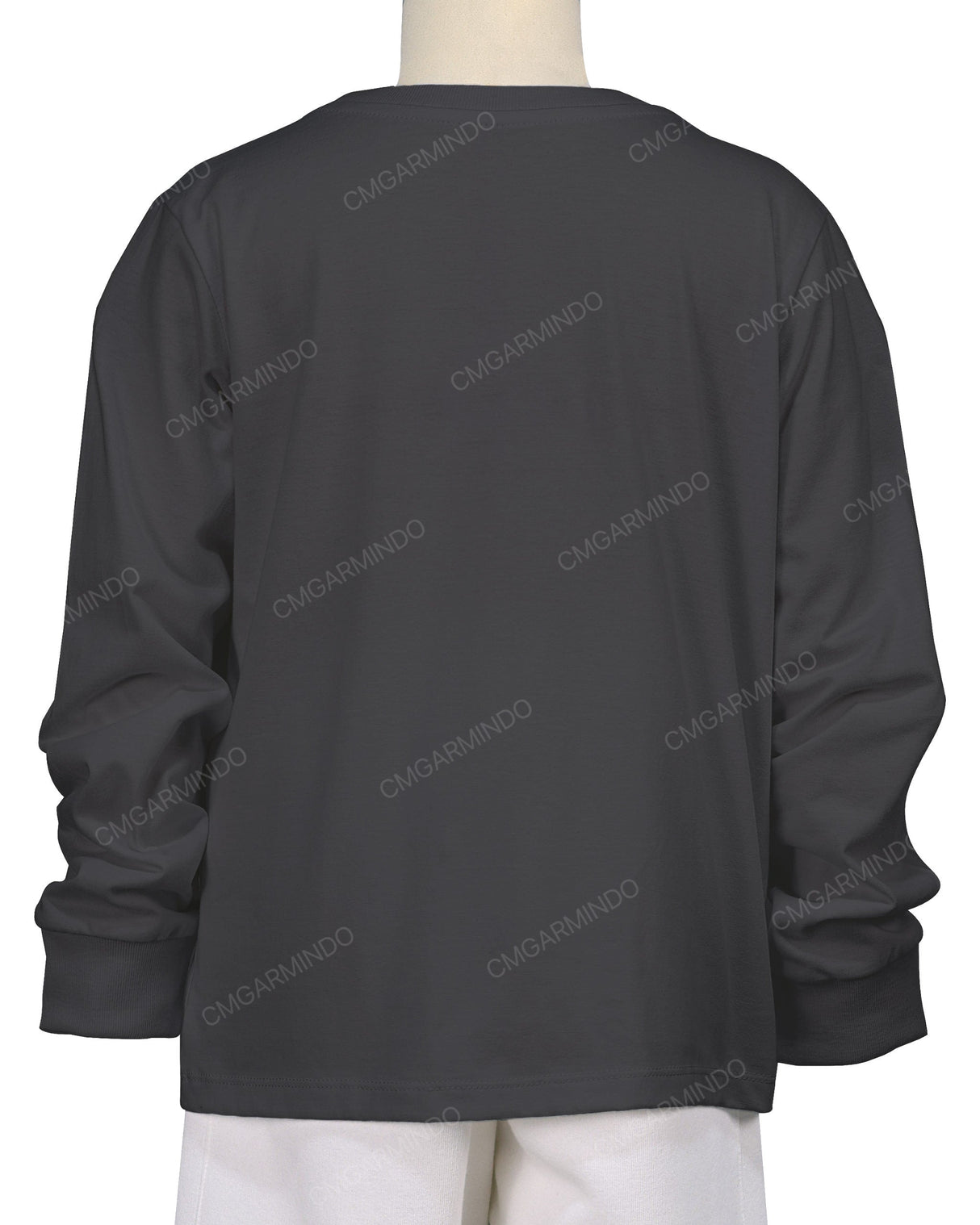 Ribbed Trim Long Sleeve T-Shirt
