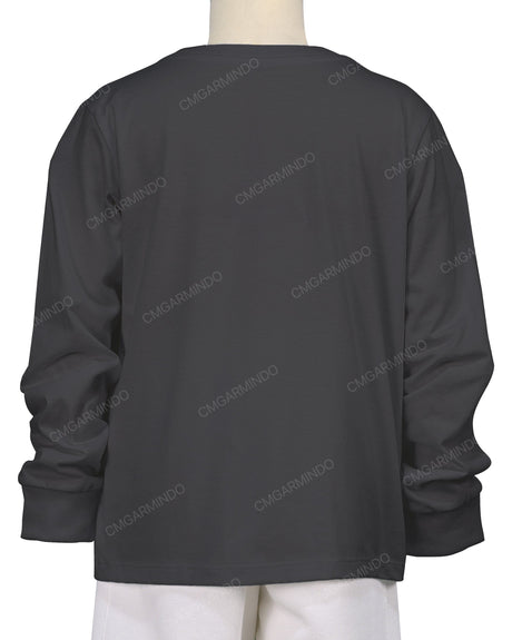 Ribbed Trim Long Sleeve T-Shirt