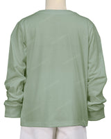 Ribbed Trim Long Sleeve T-Shirt