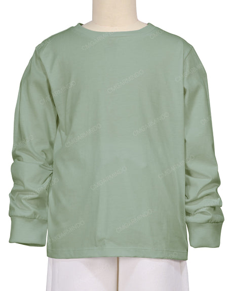 Ribbed Trim Long Sleeve T-Shirt