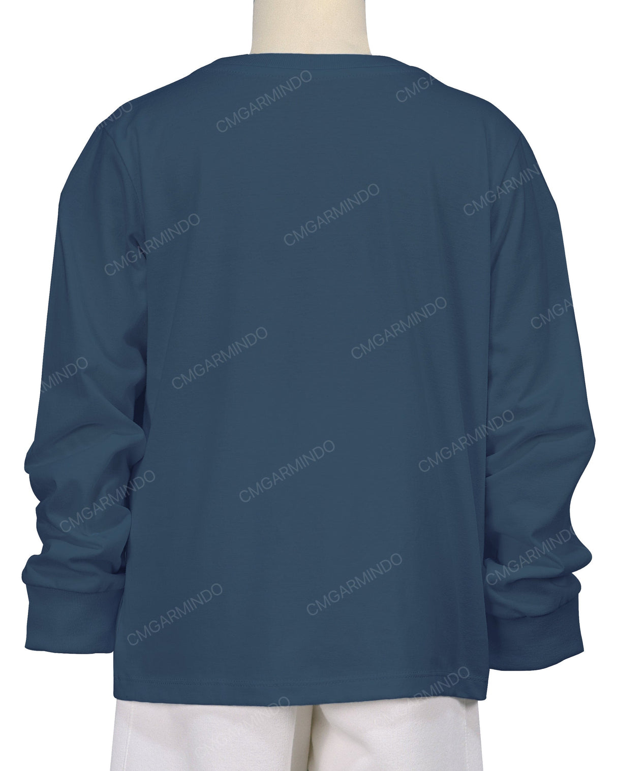 Ribbed Trim Long Sleeve T-Shirt