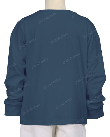 Ribbed Trim Long Sleeve T-Shirt